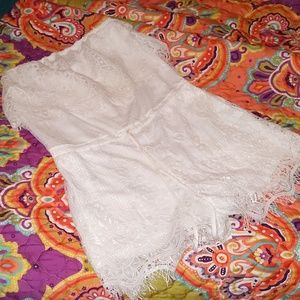 Super cute white lace medium romper